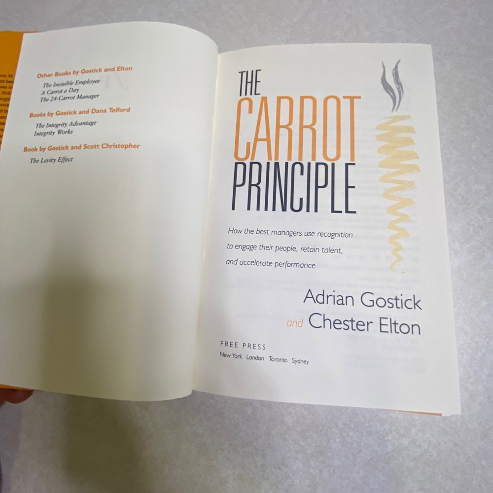 The Carrot Principle Hardcover Orange Business Leadership Book Management Growth - Picture 7 of 8